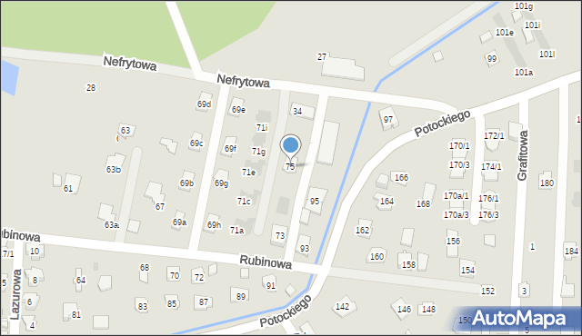 Rzeszów, Rubinowa, 75, mapa Rzeszów