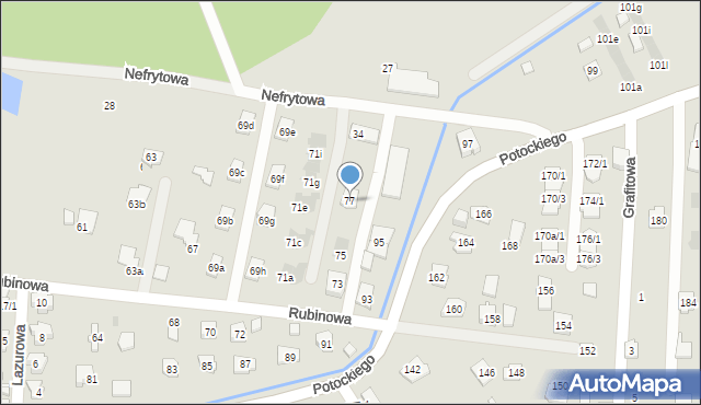 Rzeszów, Rubinowa, 77, mapa Rzeszów