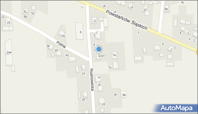 Sadów, Rusinowicka, 7, mapa Sadów