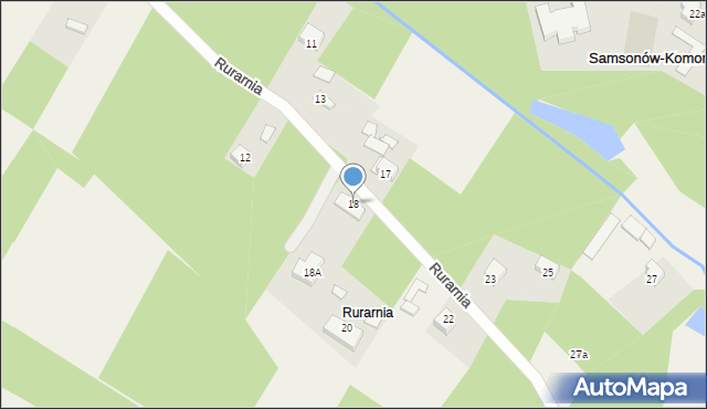 Samsonów, Rurarnia, 18, mapa Samsonów