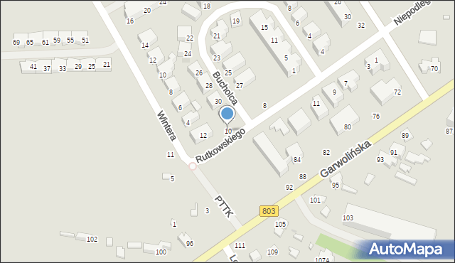 Siedlce, Rutkowskiego Stanisława, 10, mapa Siedlce