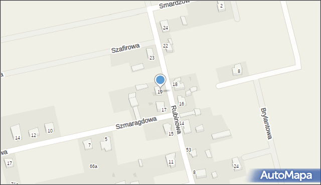 Smardzów, Rubinowa, 19, mapa Smardzów