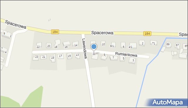 Śmiłowo, Rumiankowa, 11, mapa Śmiłowo