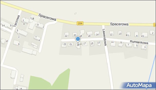 Śmiłowo, Rumiankowa, 19, mapa Śmiłowo