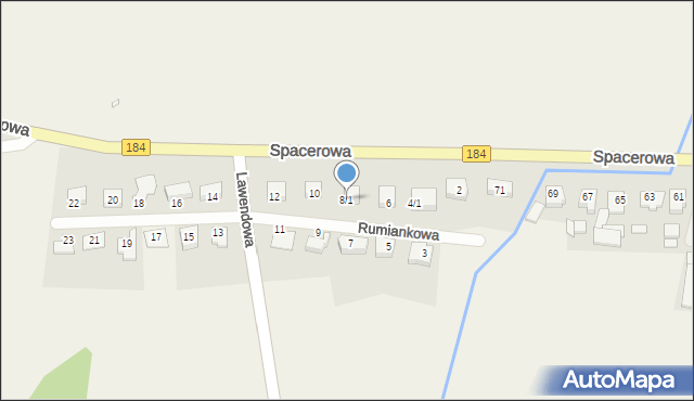 Śmiłowo, Rumiankowa, 8/1, mapa Śmiłowo