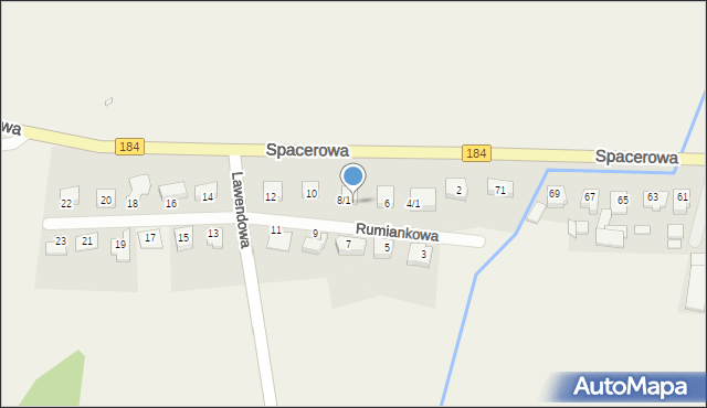 Śmiłowo, Rumiankowa, 8/2, mapa Śmiłowo