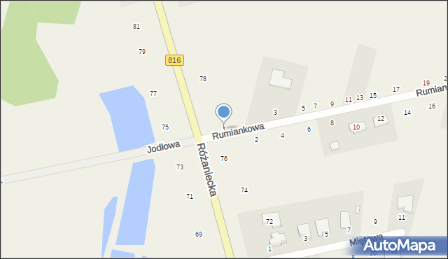 Suszno, Rumiankowa, 1, mapa Suszno