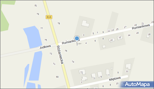 Suszno, Rumiankowa, 2, mapa Suszno