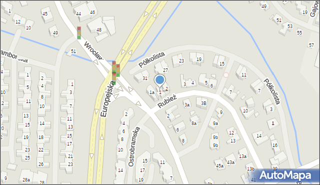 Szczecin, Rubież, 1, mapa Szczecina