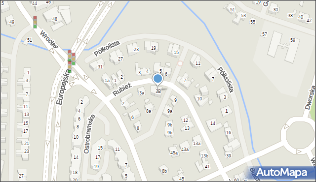 Szczecin, Rubież, 3B, mapa Szczecina