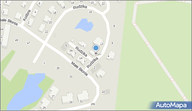 Szczecin, Rudzika, 9, mapa Szczecina