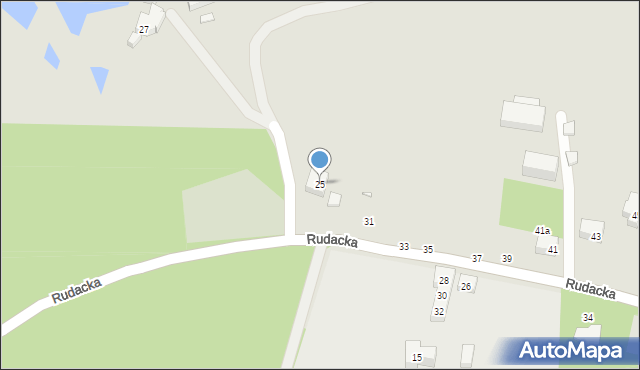 Toruń, Rudacka, 25, mapa Torunia