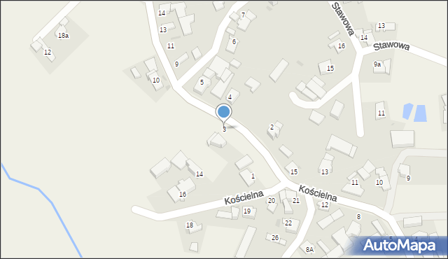 Turze, Rudzka, 3, mapa Turze