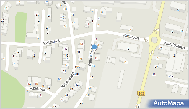 Ustka, Rumiankowa, 9, mapa Ustka