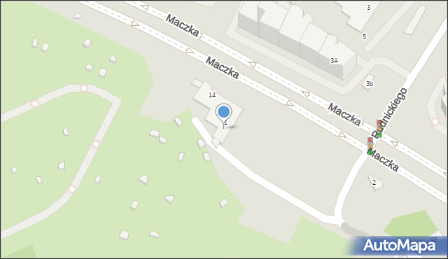 Warszawa, Rudnickiego Klemensa Stanisława, gen., 1a, mapa Warszawy