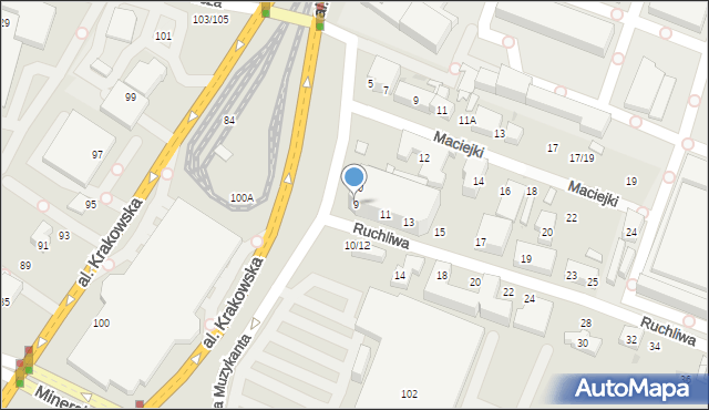 Warszawa, Ruchliwa, 9, mapa Warszawy