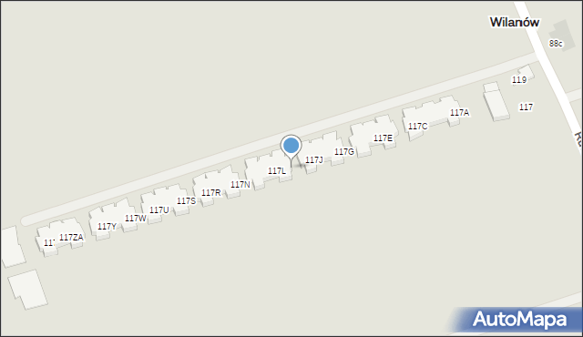 Warszawa, Ruczaj, 117K, mapa Warszawy