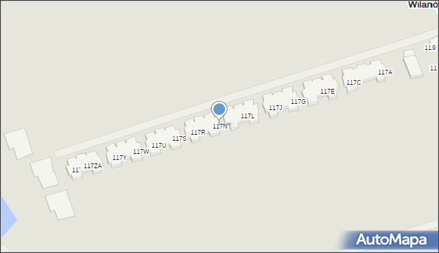 Warszawa, Ruczaj, 117N, mapa Warszawy