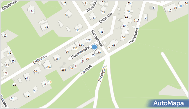 Warszawa, Rusinowska, 27, mapa Warszawy