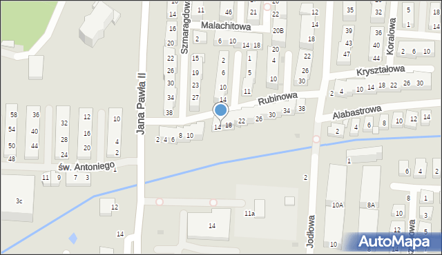 Warszawa, Rubinowa, 16, mapa Warszawy