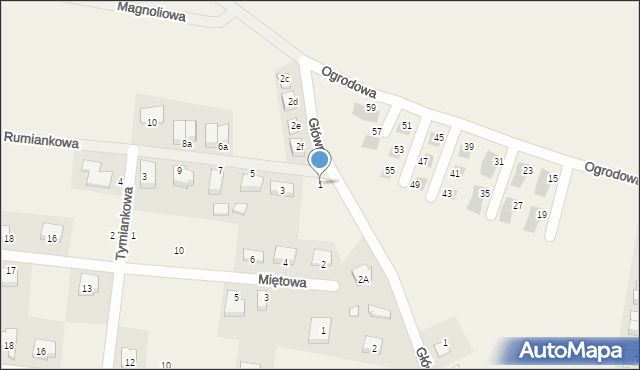 Wojnowice, Rumiankowa, 1, mapa Wojnowice