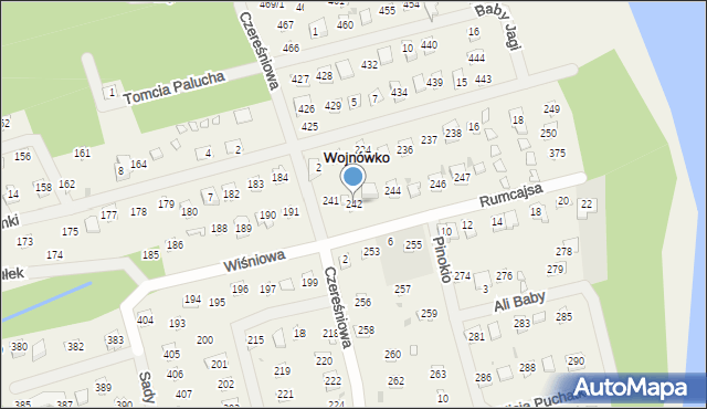 Wojnówko, Rumcajsa, 242, mapa Wojnówko