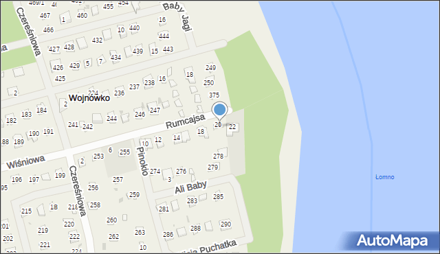 Wojnówko, Rumcajsa, 273, mapa Wojnówko