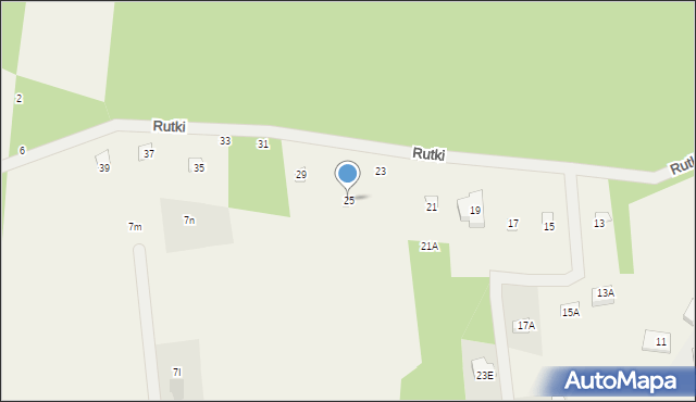 Wola Ducka, Rutki, 25, mapa Wola Ducka