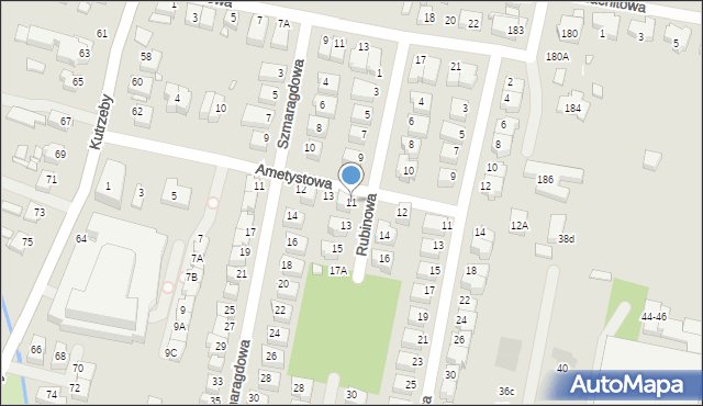 Wrocław, Rubinowa, 11, mapa Wrocławia