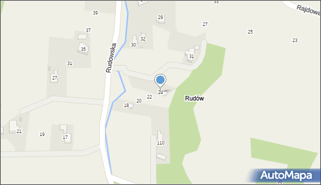 Zamarski, Rudowska, 24, mapa Zamarski