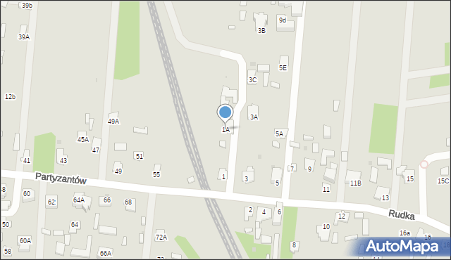 Zwierzyniec, Rudka, 1A, mapa Zwierzyniec