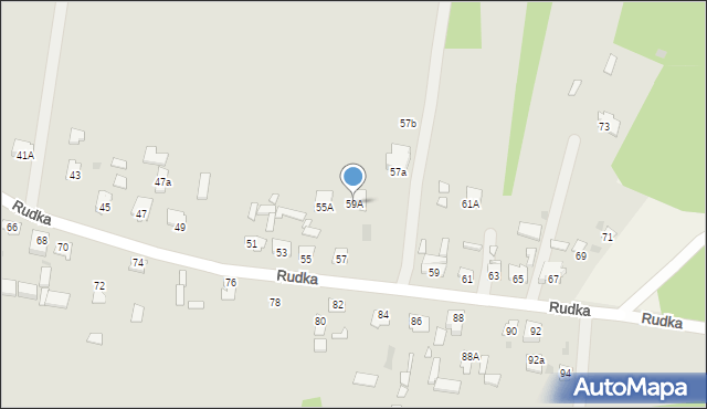 Zwierzyniec, Rudka, 59A, mapa Zwierzyniec