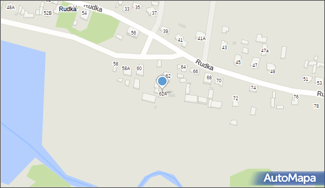 Zwierzyniec, Rudka, 62A, mapa Zwierzyniec