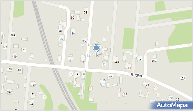 Zwierzyniec, Rudka, 9, mapa Zwierzyniec