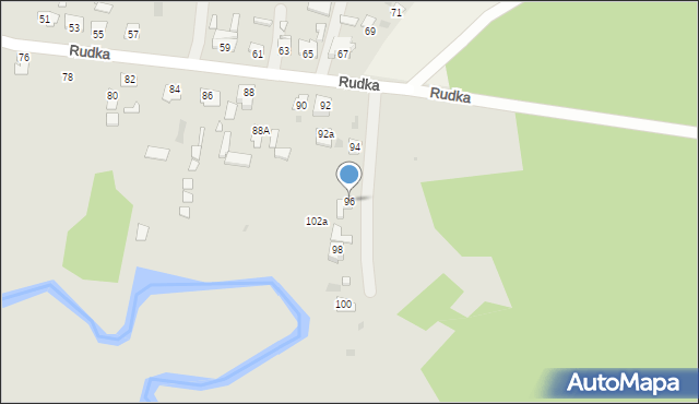 Zwierzyniec, Rudka, 96, mapa Zwierzyniec
