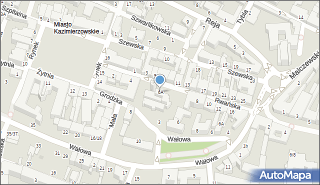 Radom, Rwańska, 6A, mapa Radomia