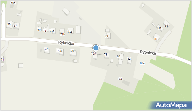 Adamowice, Rybnicka, 76b, mapa Adamowice