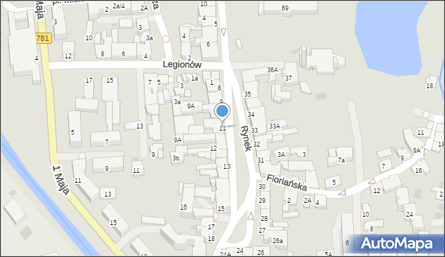 Andrychów, Rynek, 11, mapa Andrychów
