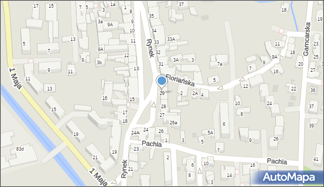 Andrychów, Rynek, 29, mapa Andrychów