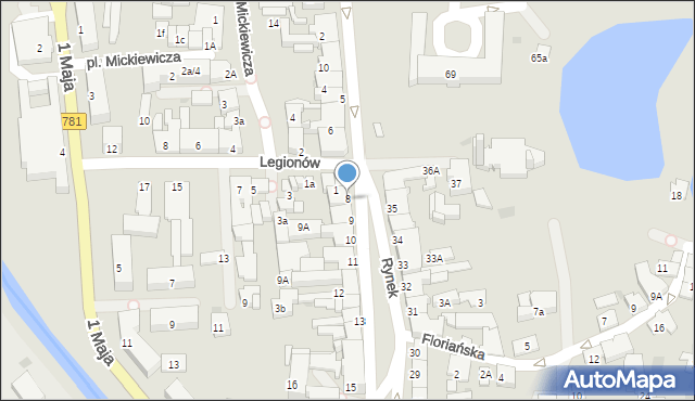 Andrychów, Rynek, 8, mapa Andrychów