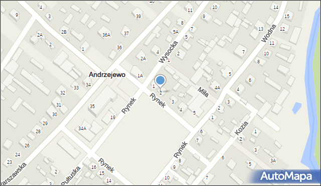 Andrzejewo, Rynek, 2, mapa Andrzejewo