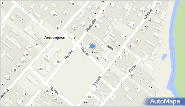 Andrzejewo, Rynek, 3, mapa Andrzejewo