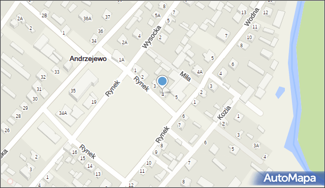 Andrzejewo, Rynek, 4, mapa Andrzejewo