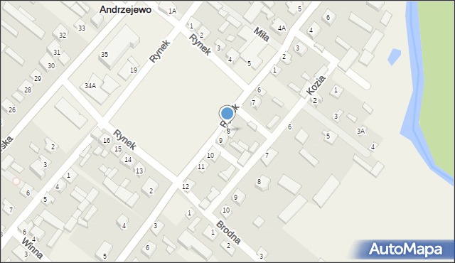 Andrzejewo, Rynek, 8, mapa Andrzejewo