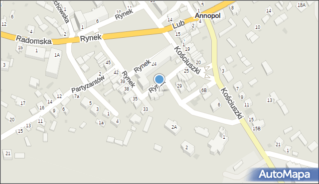 Annopol, Rynek, 31, mapa Annopol
