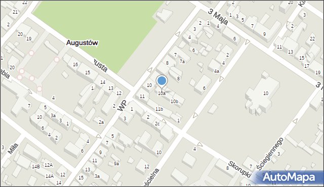 Augustów, Rynek Zygmunta Augusta, 10a, mapa Augustów