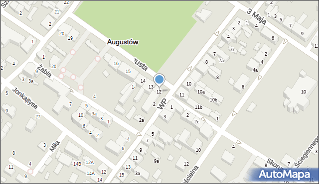 Augustów, Rynek Zygmunta Augusta, 12, mapa Augustów