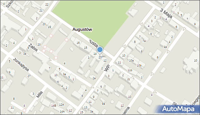 Augustów, Rynek Zygmunta Augusta, 13, mapa Augustów