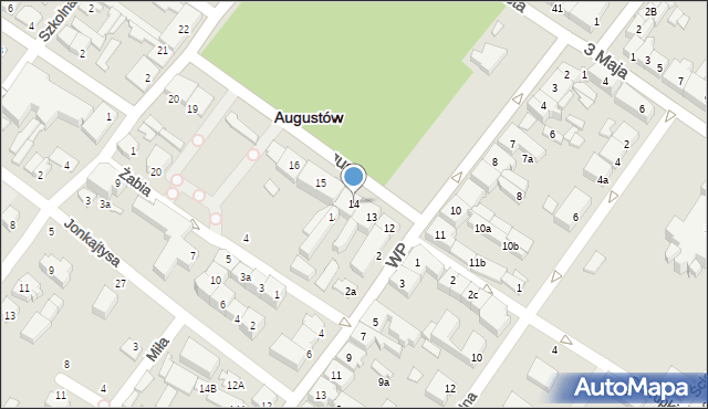 Augustów, Rynek Zygmunta Augusta, 14, mapa Augustów