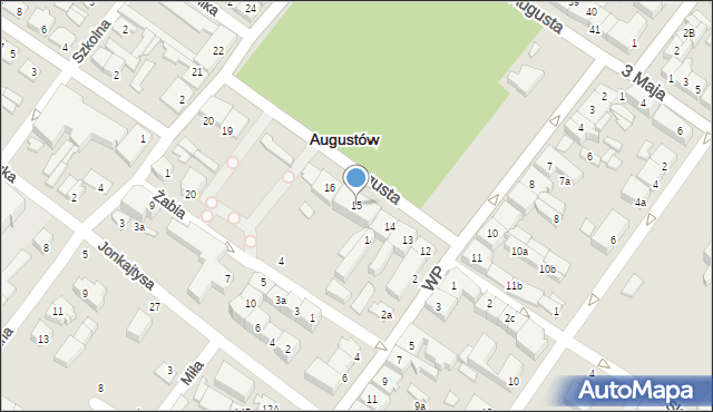 Augustów, Rynek Zygmunta Augusta, 15, mapa Augustów
